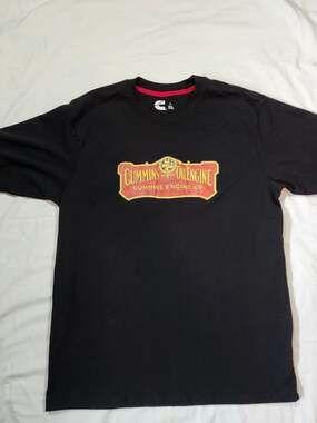 Cummins Engine Co. Logo Graphic T-Shirt Black Men's Size Large